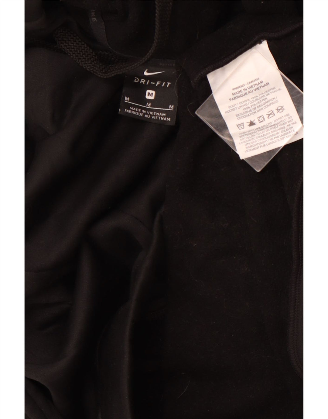 Pulover NIKE Dri Fit pentru bărbați, poliester mediu negru