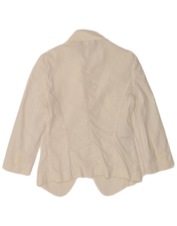 Jachetă pentru femei Emporio Armani, 1 buton, mânecă 3/4, IT 36 XS, alb