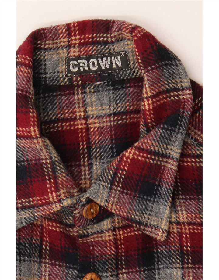 Cămașă de flanel pentru bărbați Crown, roșu mediu, carouri