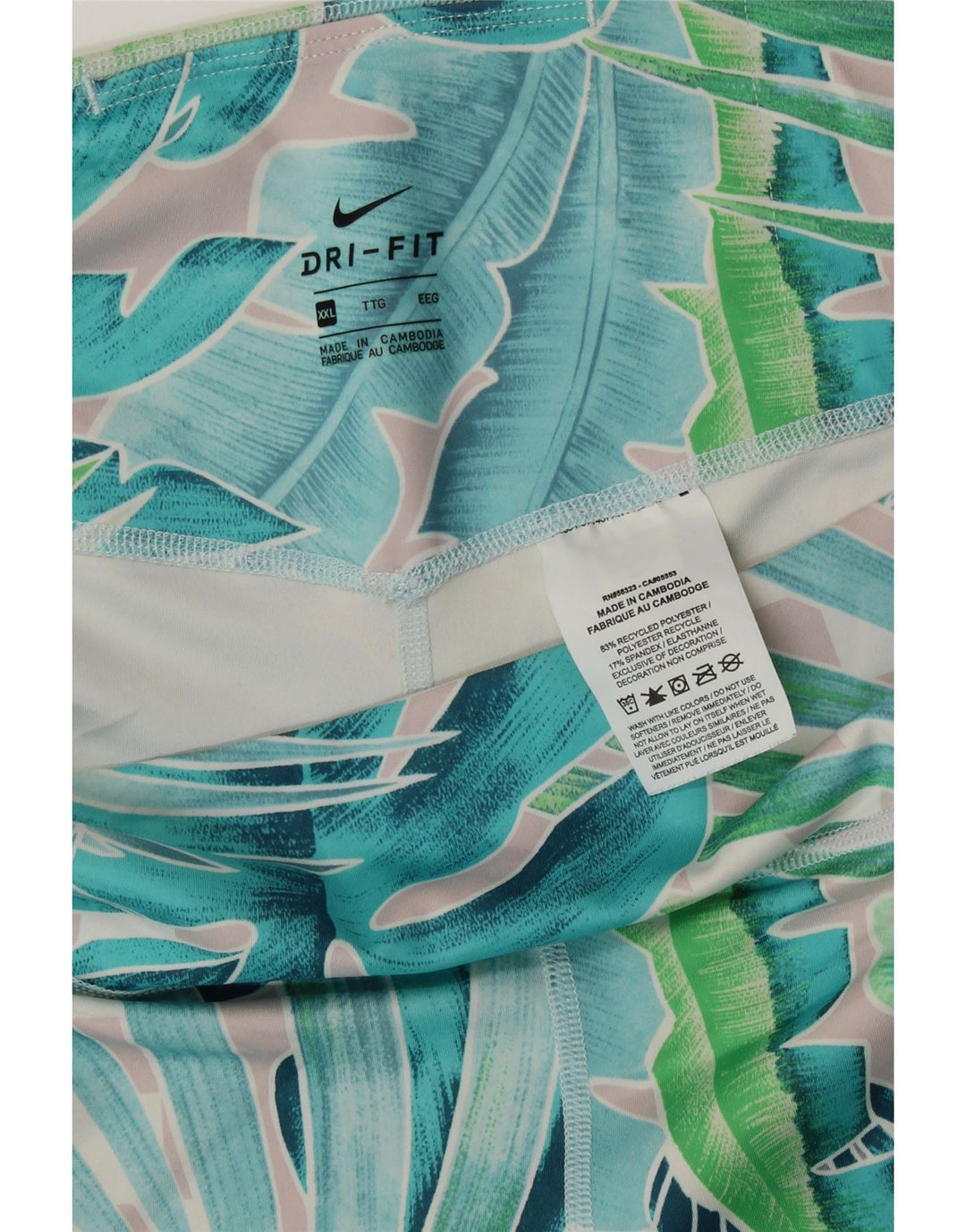 Leggings Capri Nike pentru femei UK 20 2XL Verde Floral