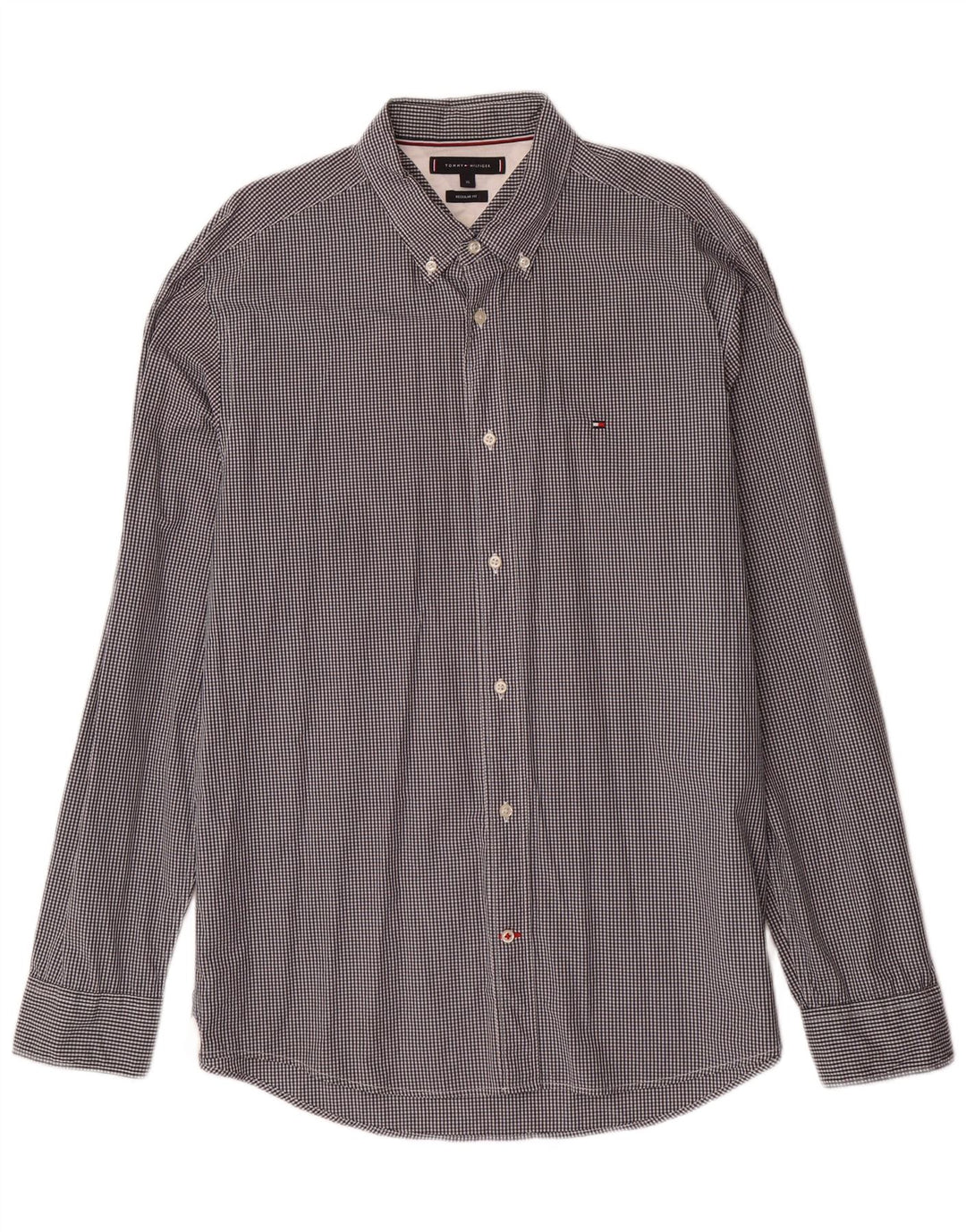Cămașă TOMMY HILFIGER pentru bărbați, cu croială regulată, XL, gri Vichy