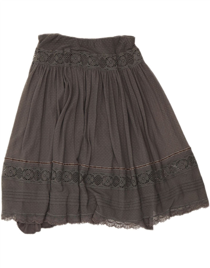 Fustă plisată pentru femei Zara Medium W28 Gri cu dungi