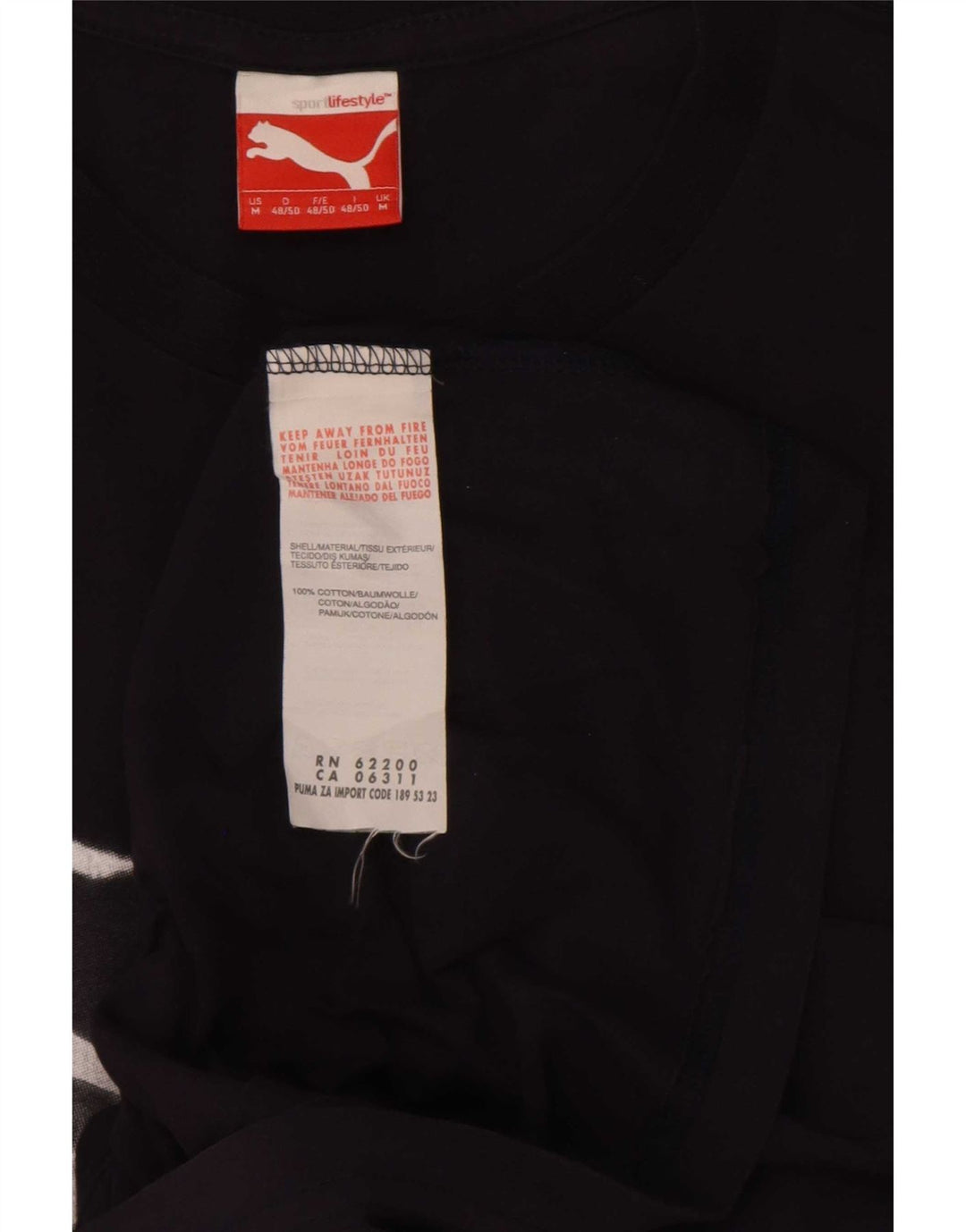 Tricou grafic Puma pentru bărbați Top mediu din bumbac bleumarin
