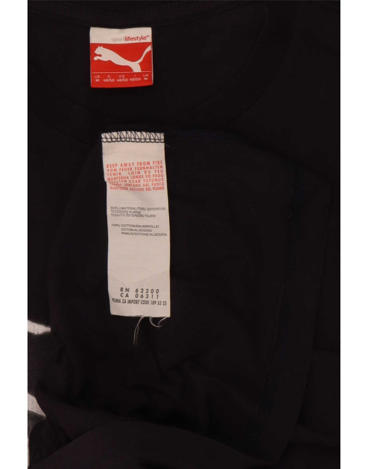 Tricou grafic Puma pentru bărbați Top mediu din bumbac bleumarin