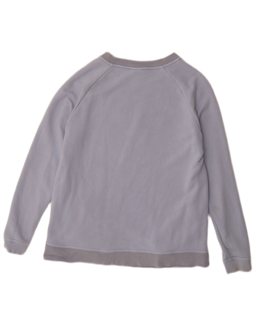 NIKE Womens Graphic Sweatshirt Jumper UK 14 Medium Blue Cotton
