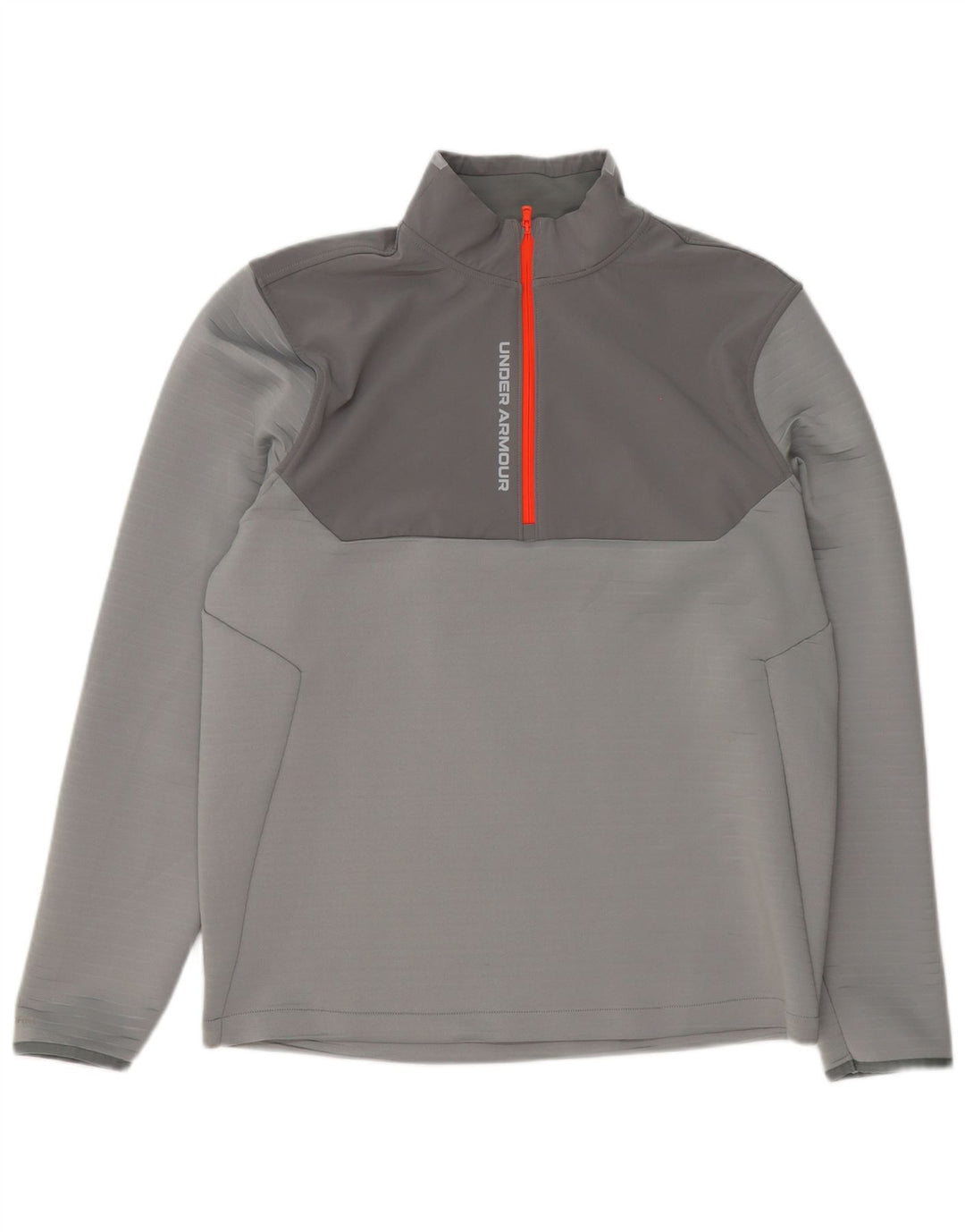 Under Armour Mens Pullover Tracksuit Top Large Grey Colourblock Sports