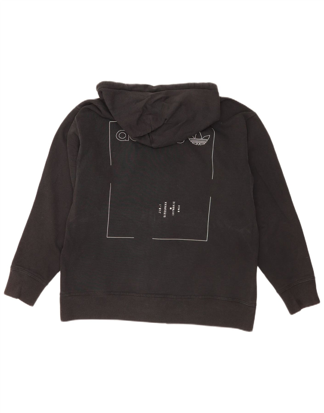 Pulover Adidas pentru bărbați Graphic Zip, bumbac mediu negru