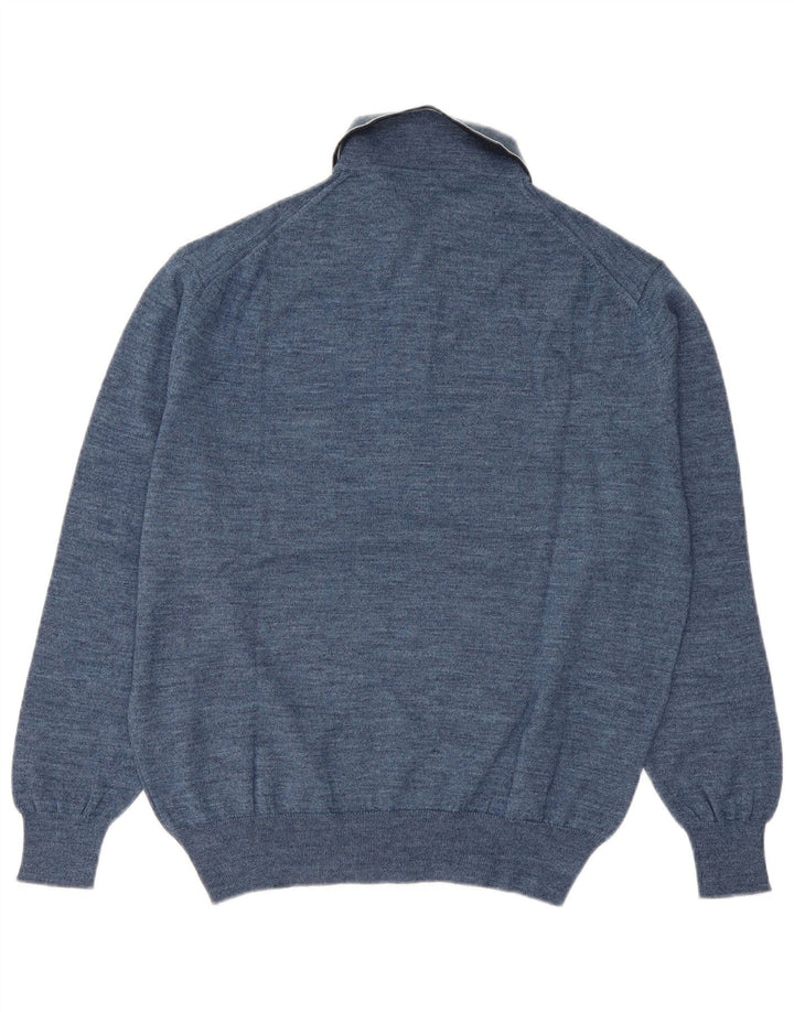 Pulover pentru bărbați Canda cu gât polo IT 48/50 Lână virgină albastră medie