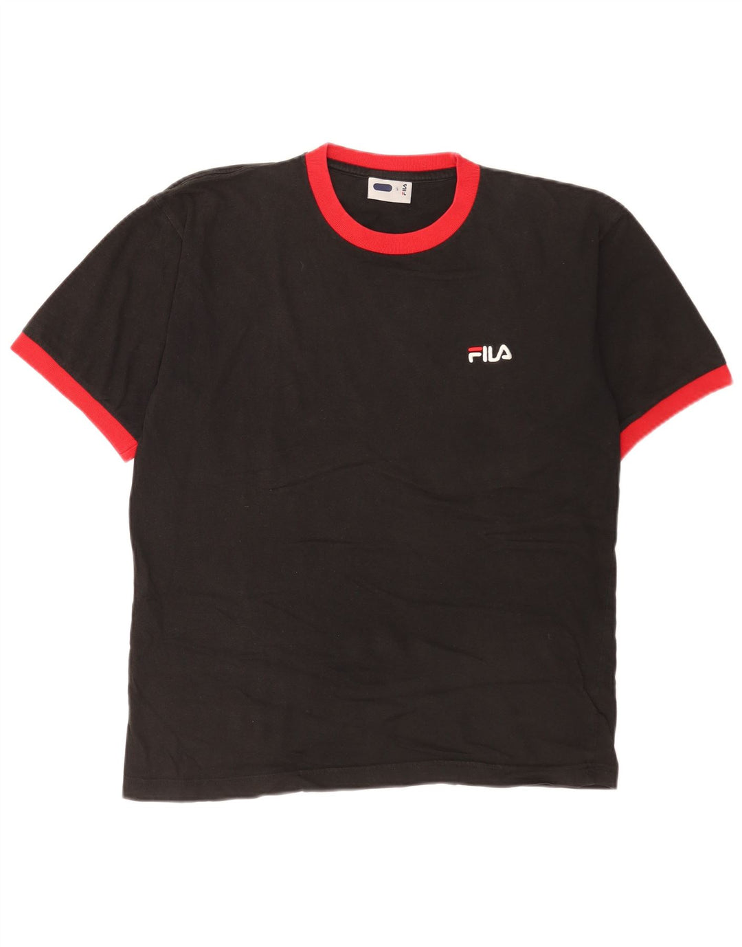 Tricou Bărbați Fila Top Mic Negru Colorblock Bumbac