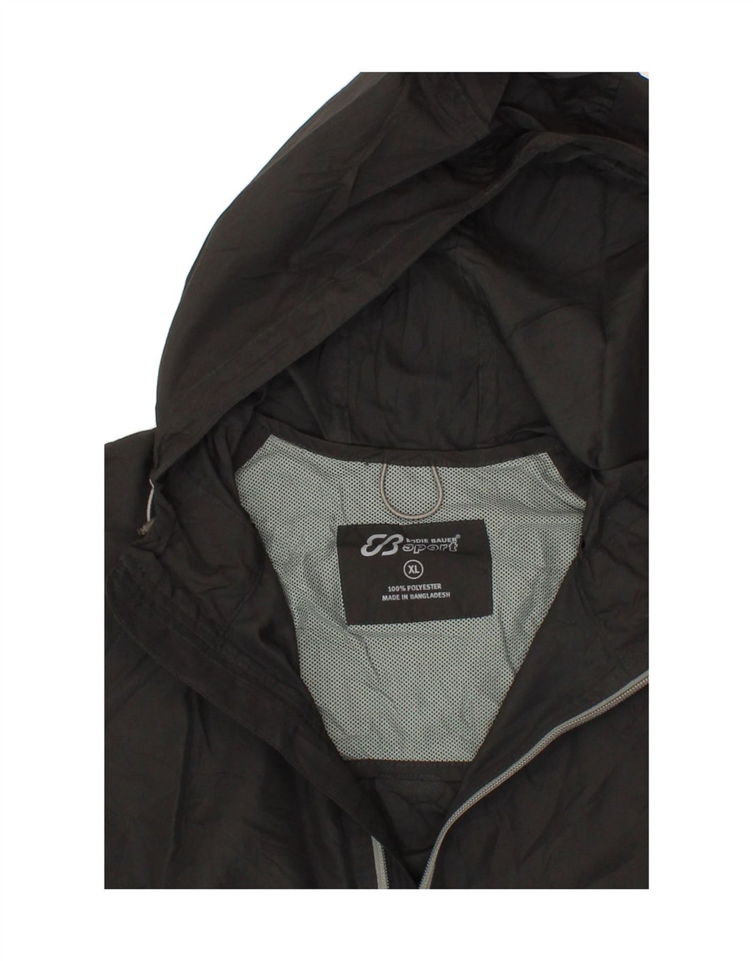 EDDIE BAUER Womens Hooded Rain Jacket UK 18 XL Black Polyester Vintage Eddie Bauer and Second-Hand Eddie Bauer from Messina Hembry 