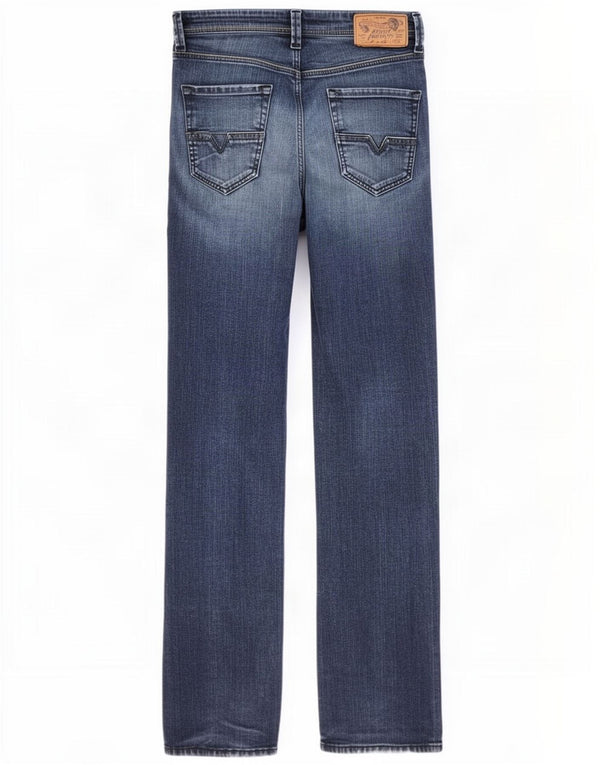 Diesel Mens Larkee Straight Jeans W31 L34 Blue Cotton