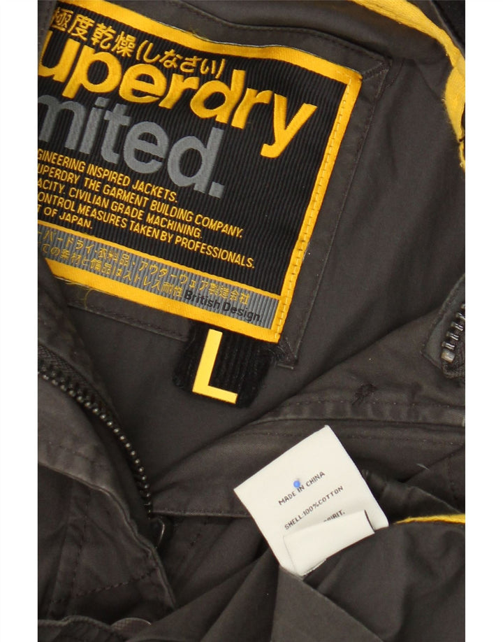 Jachetă militară Superdry pentru femei UK 14, bumbac kaki mare