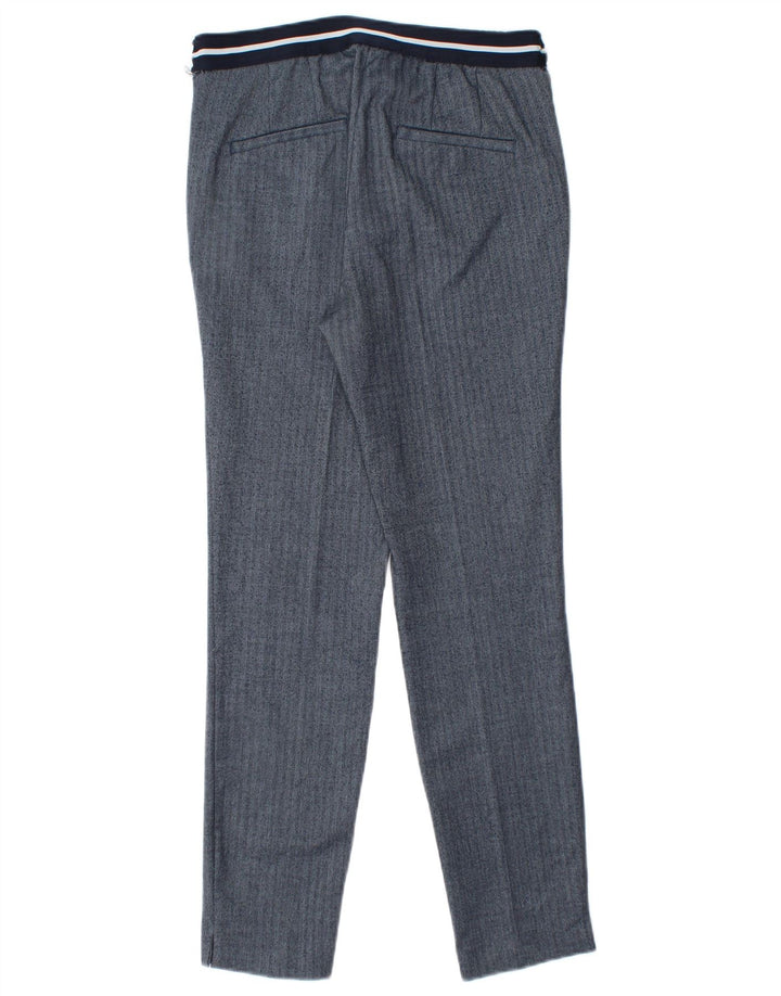 Pantaloni chino subțiri pentru femei Zara Mici L26 L27 Poliester în spină de pește albastru