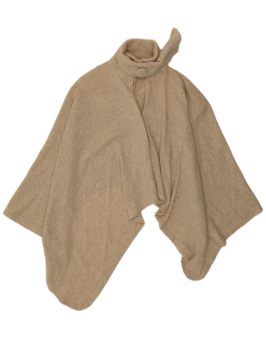 Pulover poncho VINTAGE pentru femei, mărime unica, bej, lână de miel