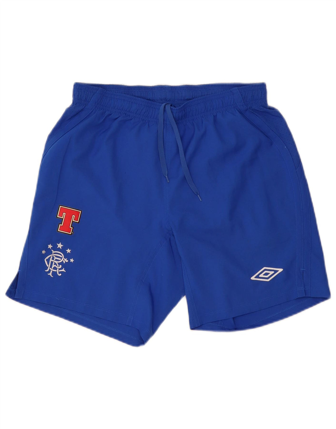 Pantaloni scurți sport grafic UMBRO pentru bărbați, poliester albastru mediu