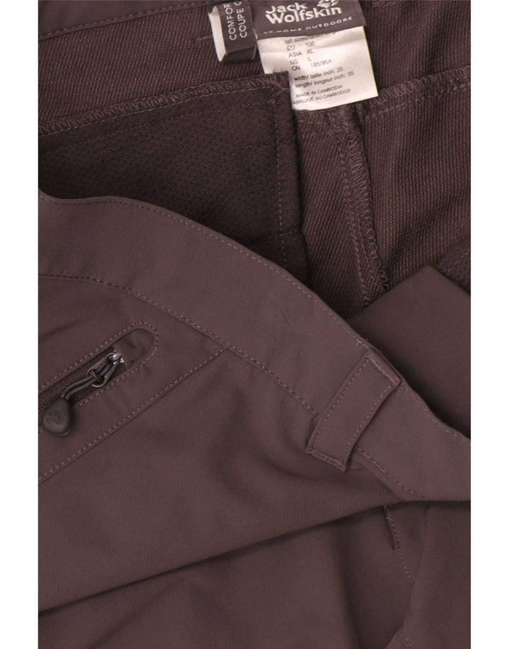 Jack Wolfskin Pantaloni cargo subțiri pentru bărbați, mari L35 L35, poliamidă gri