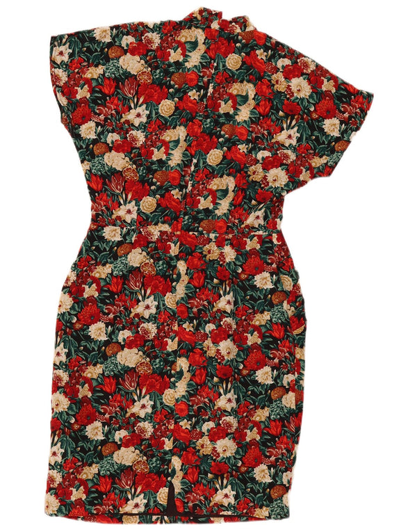 Rochie vintage pentru femei IT 46 Mătase florală multicoloră mare