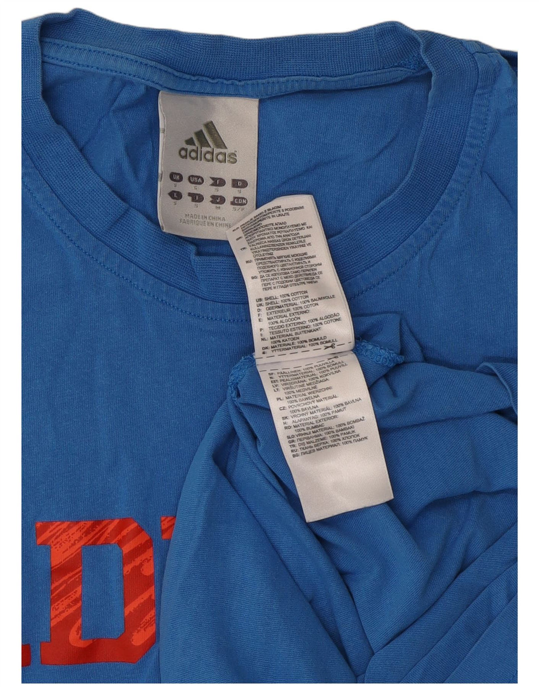 Tricou grafic pentru bărbați Adidas Top mic, albastru, bumbac