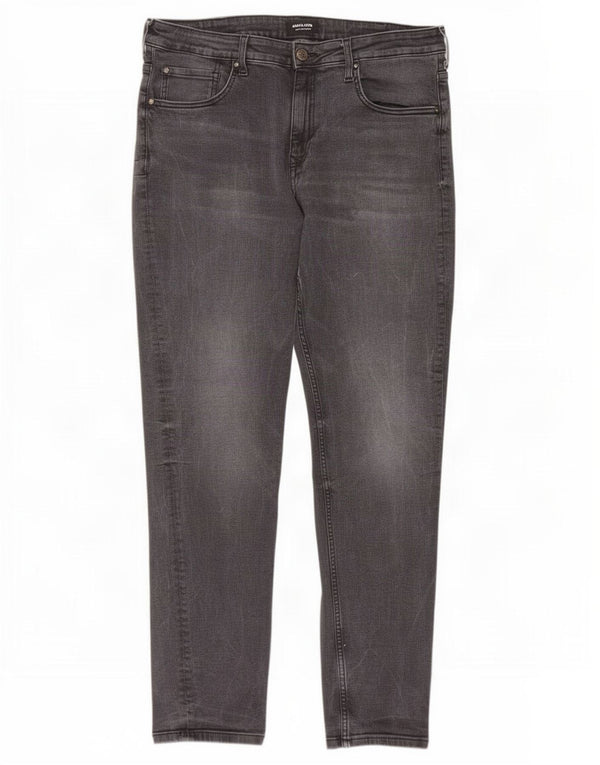 Blugi slim pentru bărbați Jack & Jones W36 L34 bumbac gri