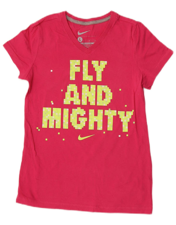 Tricou grafic Nike pentru fete Top 12-13 ani mare roz