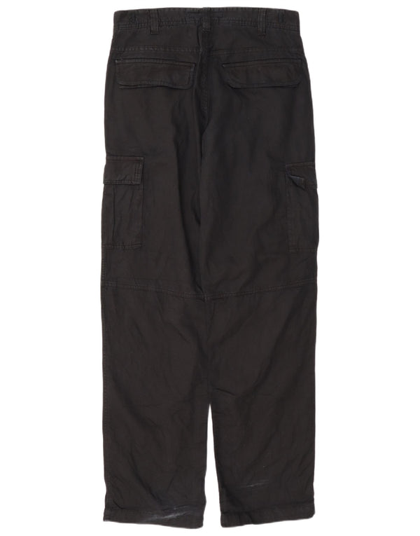 Pantaloni cargo drepți pentru bărbați Zara EU 40 Mediu L31 L32 Bumbac bleumarin