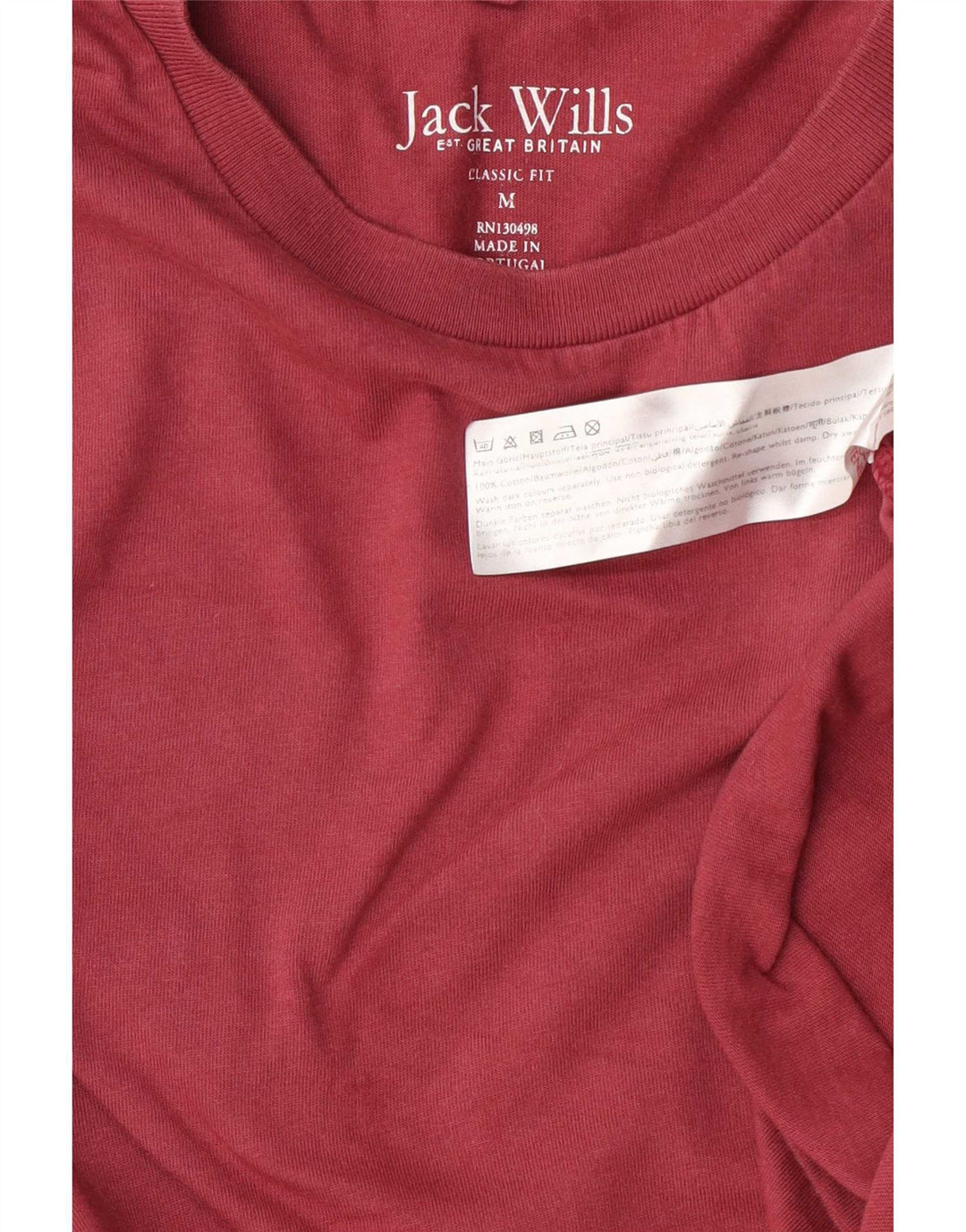 Tricou Jack Wills pentru bărbați, cu croiala clasică, top din bumbac maro mediu