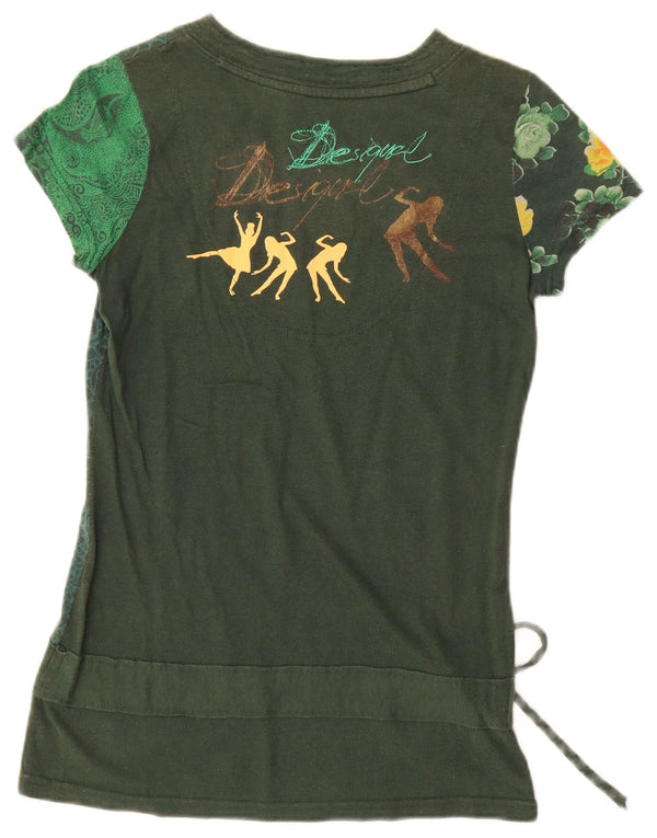 Tricou grafic Desigual pentru femei Top UK 12 Medium Green