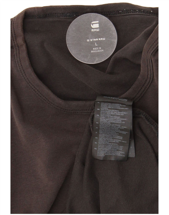 Tricou G-STAR pentru bărbați Top mare din bumbac negru