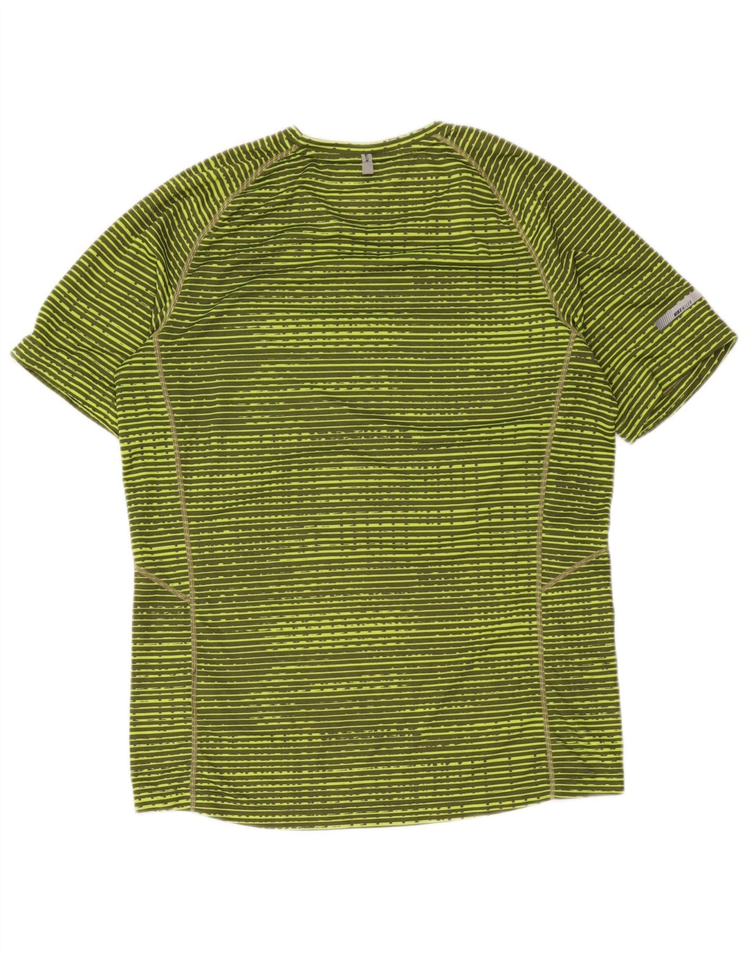 Tricou Nike Dri Fit pentru femei Top UK 14 Poliester cu dungi verzi medii