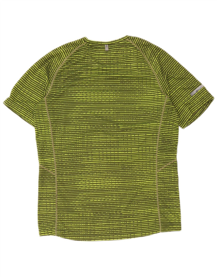 Tricou Nike Dri Fit pentru femei Top UK 14 Poliester cu dungi verzi medii