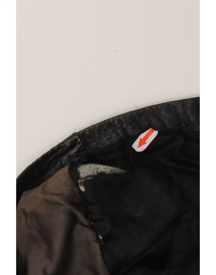 Geacă de piele vintage pentru femei IT 48 XL neagră