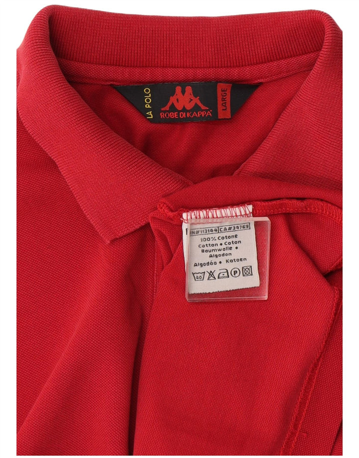 Cămașă polo pentru bărbați Kappa, bumbac roșu mare