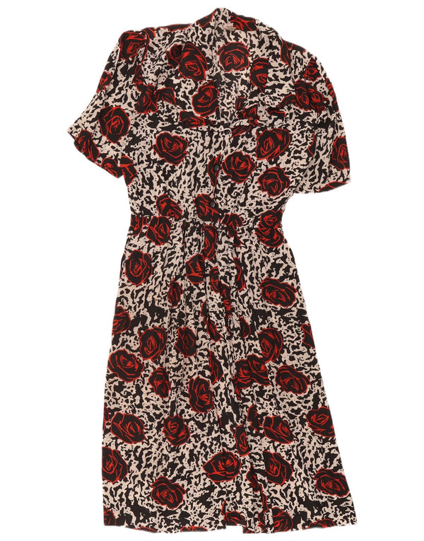 Rochie A-Line Vintage pentru Femei IT 44 Medium Multicolor Acetat Floral