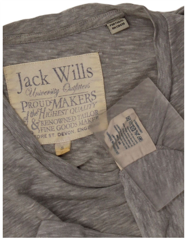 Tricou Jack Wills pentru bărbați Top mic, gri, bumbac cu pete