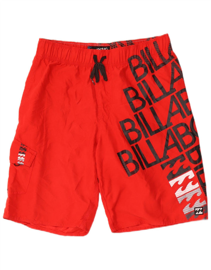 Pantaloni scurți de înot cu grafică pentru bărbați Billabong, poliester roșu mediu