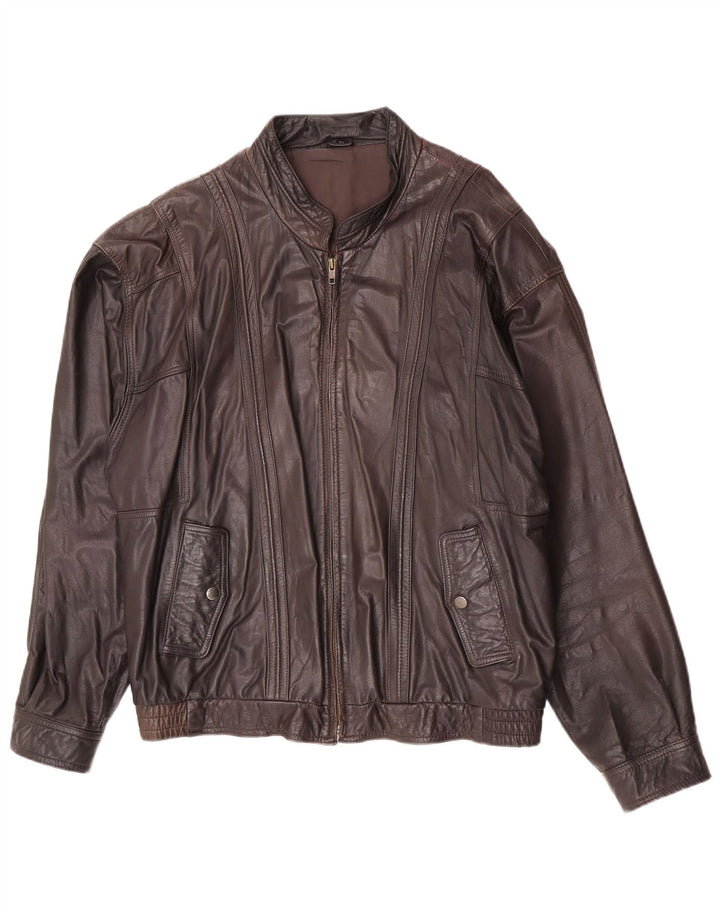 Jachetă de piele pentru bărbați Trapper IT 54 2XL din piele maro