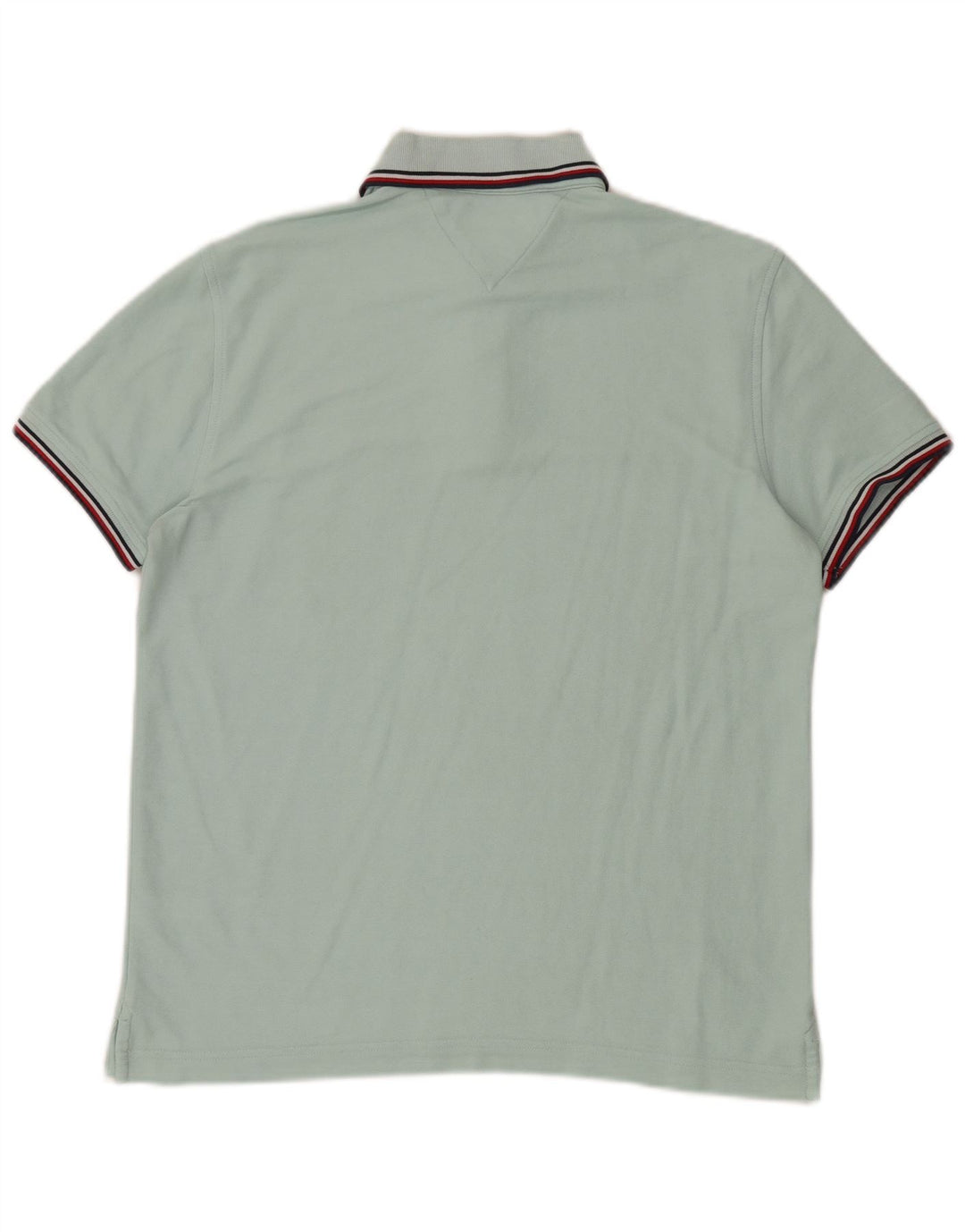 Cămașă polo Tommy Hilfiger pentru bărbați, bumbac turcoaz mediu