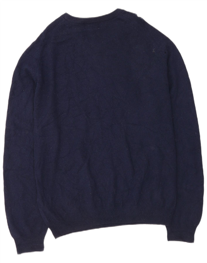 Pulover pentru bărbați Marks & Spencer cu gât crew pulover XL bleumarin, lână de miel