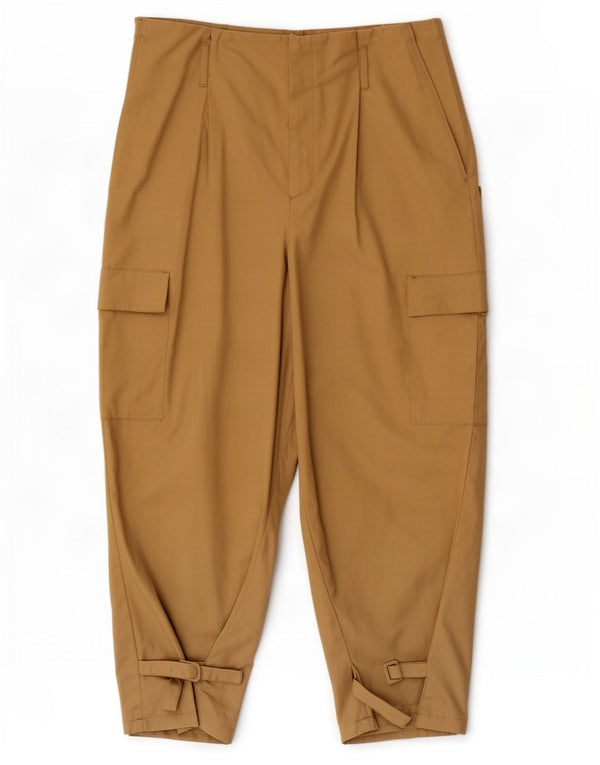 Pantaloni cargo pentru femei cu talie înaltă Zara XL W32 L26 bumbac bej