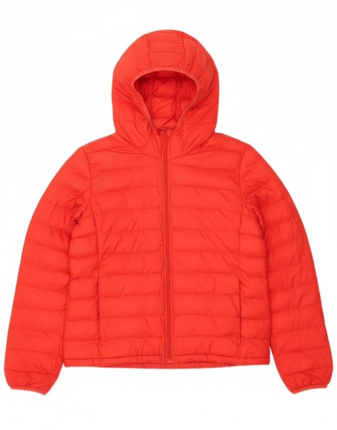 Jachetă căptușită cu glugă Levi's pentru femei UK 16 Poliester roșu mare