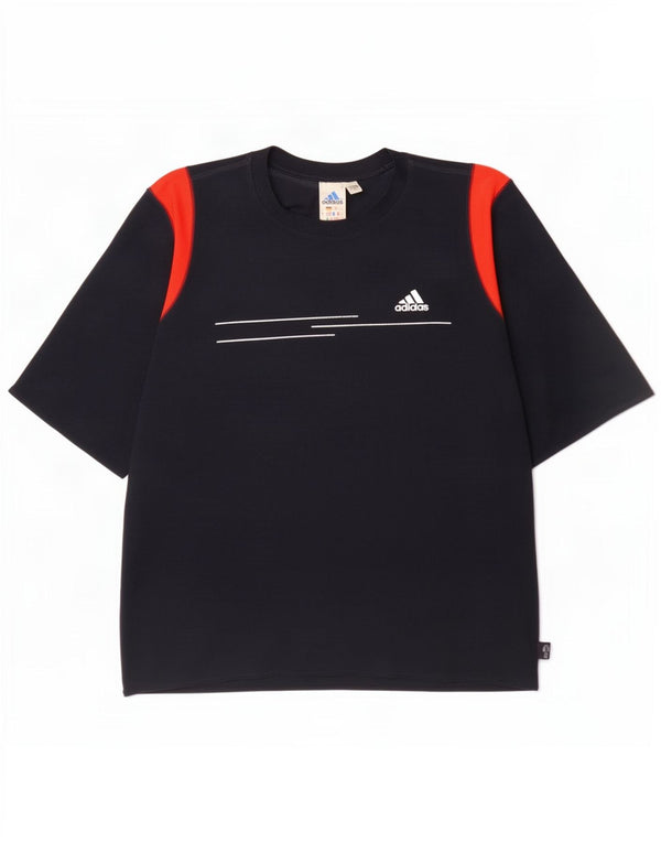 Tricou Adidas Climalite pentru bărbați Top XL Bleumarin Poliester Colorblock