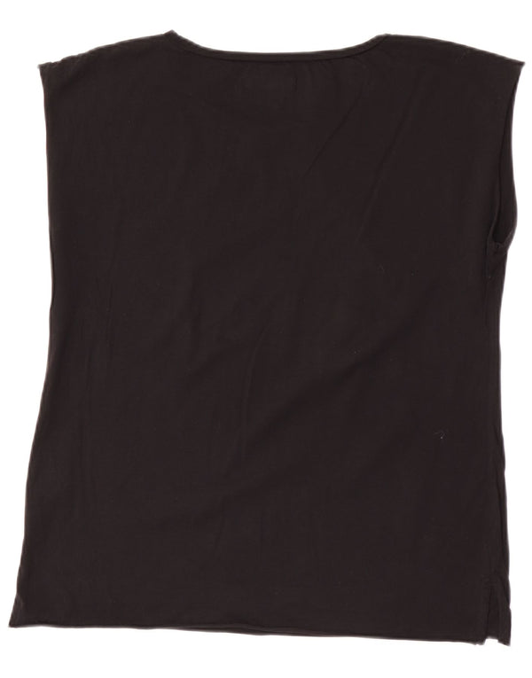 Diesel Mens Graphic Vest Top Medium Black Cotton