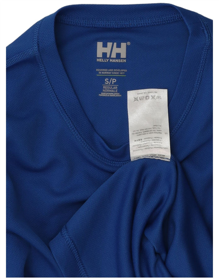 Helly Hansen Top pentru bărbați cu mânecă lungă din poliester albastru mic