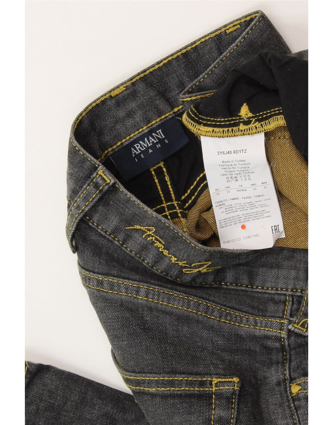 Blugi Drepți Bărbați ARMANI L33 L32 Bumbac Gri