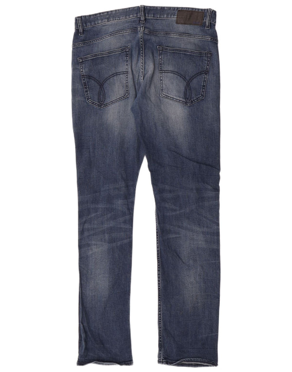 Blugi slim pentru bărbați Calvin Klein W34 L34 Bumbac albastru