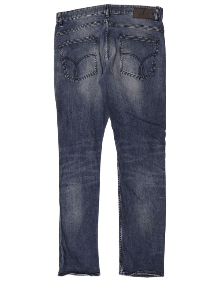 Blugi slim pentru bărbați Calvin Klein W34 L34 Bumbac albastru