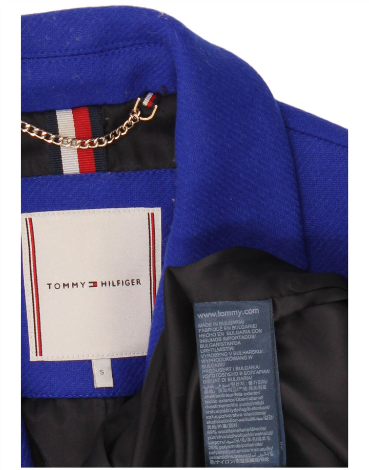 Palton Tommy Hilfiger pentru femei UK 10 Small Blue Wool