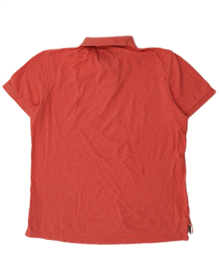 CREW CLOTHING Tricou polo pentru bărbați din bumbac portocaliu mare