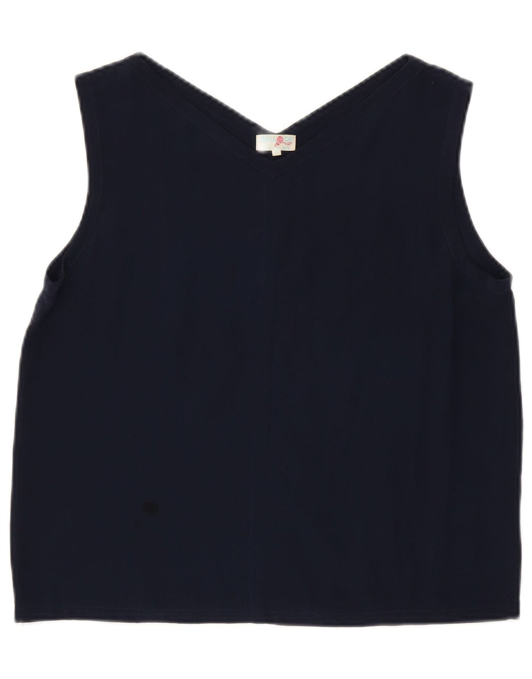 Ball On Vest Top Femei UK 10 Small Bleumarin Mătase