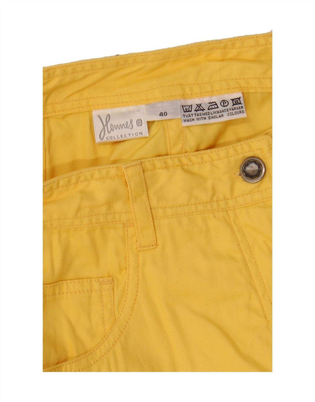 HENNES Womens Casual Shorts IT 40 Small W28  Yellow Vintage Hennes and Second-Hand Hennes from Messina Hembry 